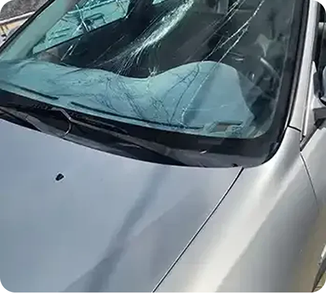 broken car windshield